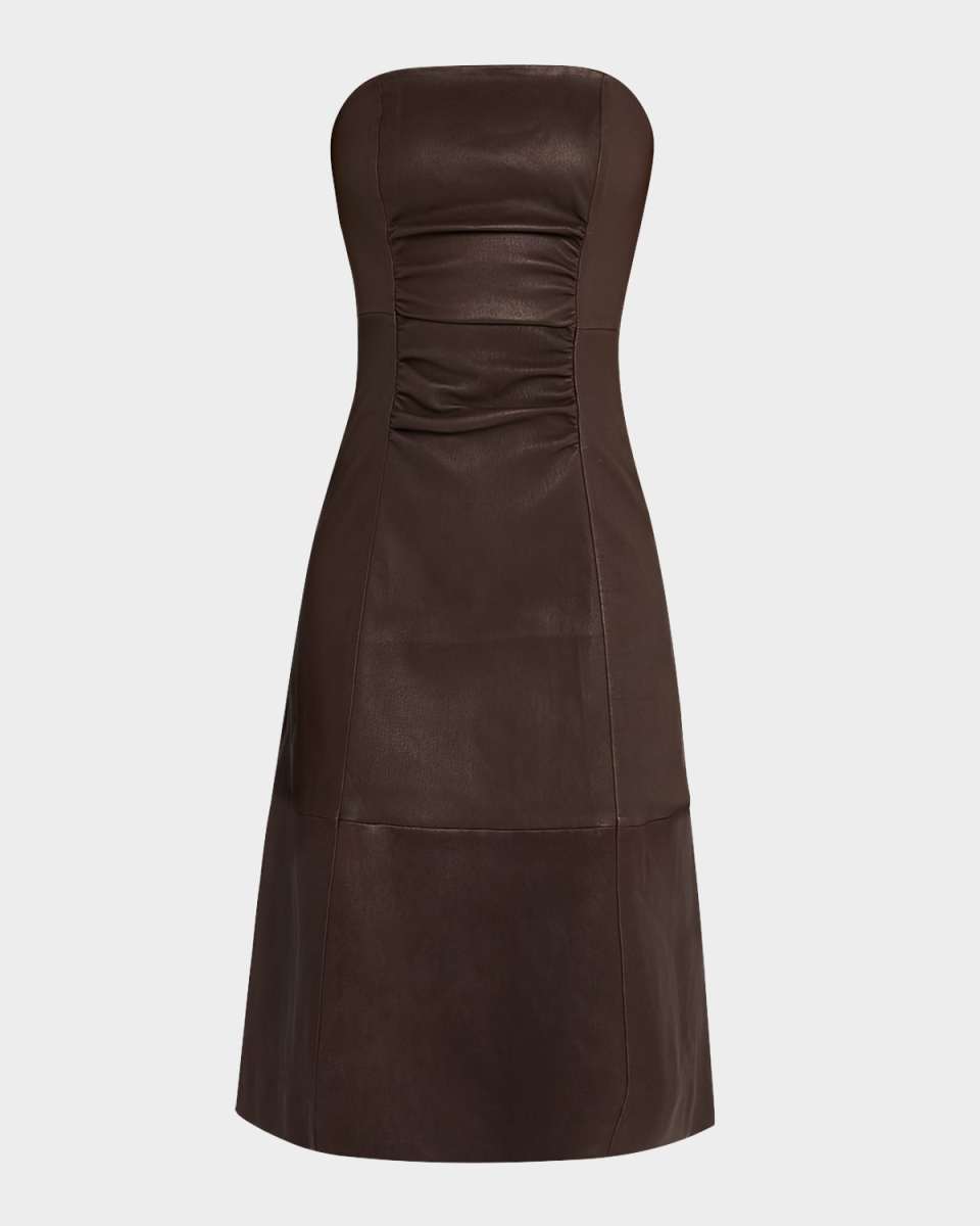 Bowery Strapless Nappa Leather Dress